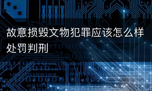 故意损毁文物犯罪应该怎么样处罚判刑