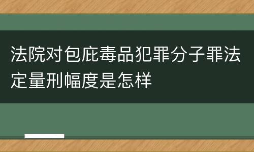 法院对包庇毒品犯罪分子罪法定量刑幅度是怎样