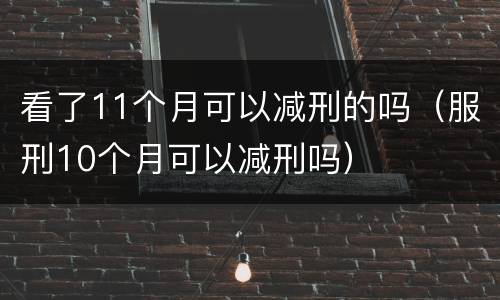 看了11个月可以减刑的吗（服刑10个月可以减刑吗）