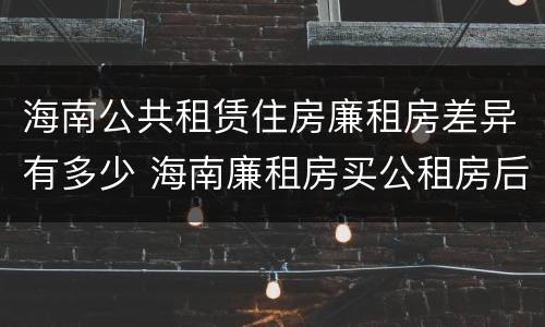 海南公共租赁住房廉租房差异有多少 海南廉租房买公租房后悔了
