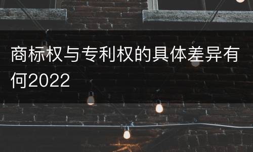 商标权与专利权的具体差异有何2022