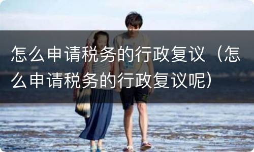 怎么申请税务的行政复议（怎么申请税务的行政复议呢）