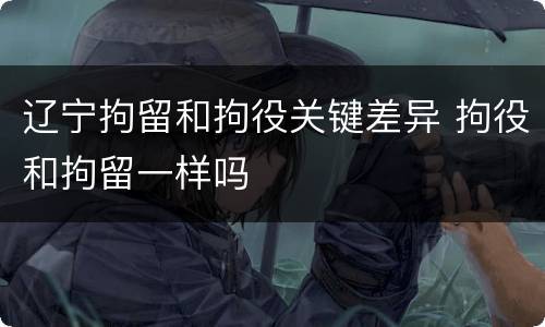 辽宁拘留和拘役关键差异 拘役和拘留一样吗