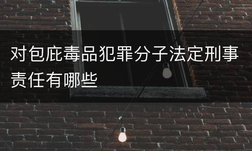 对包庇毒品犯罪分子法定刑事责任有哪些