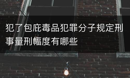 犯了包庇毒品犯罪分子规定刑事量刑幅度有哪些