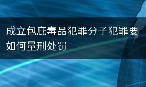 成立包庇毒品犯罪分子犯罪要如何量刑处罚