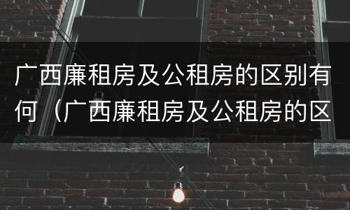 广西廉租房及公租房的区别有何（广西廉租房及公租房的区别有何不同）