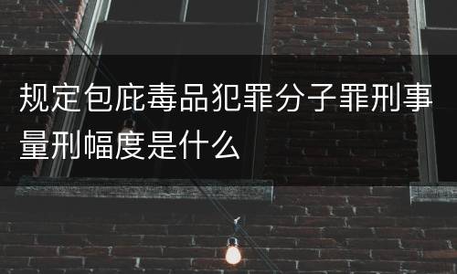 规定包庇毒品犯罪分子罪刑事量刑幅度是什么