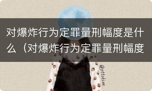 对爆炸行为定罪量刑幅度是什么（对爆炸行为定罪量刑幅度是什么意思）