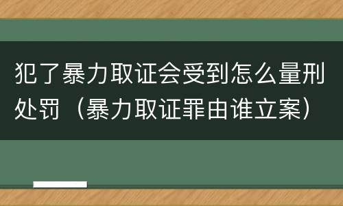 犯了暴力取证会受到怎么量刑处罚（暴力取证罪由谁立案）