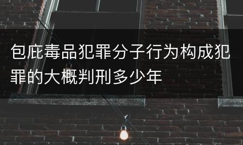 包庇毒品犯罪分子行为构成犯罪的大概判刑多少年