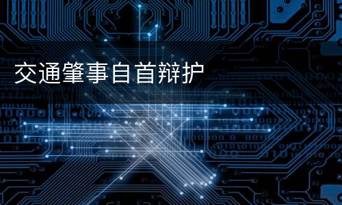 交通肇事自首辩护