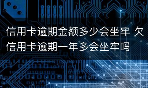信用卡逾期金额多少会坐牢 欠信用卡逾期一年多会坐牢吗
