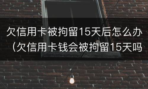 欠信用卡被拘留15天后怎么办（欠信用卡钱会被拘留15天吗）