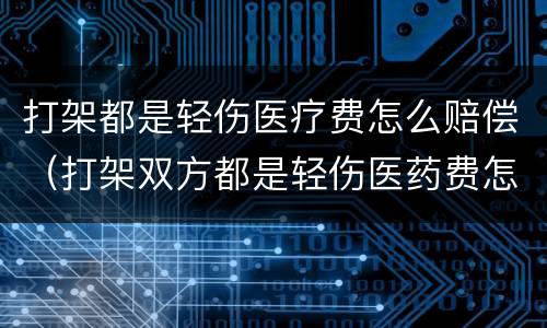 打架都是轻伤医疗费怎么赔偿（打架双方都是轻伤医药费怎么办）