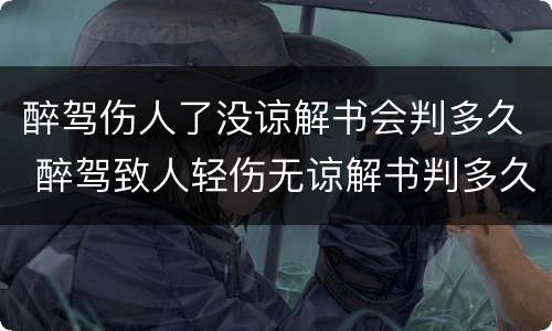 醉驾伤人了没谅解书会判多久 醉驾致人轻伤无谅解书判多久