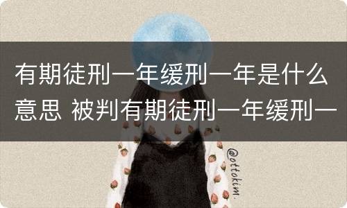 有期徒刑一年缓刑一年是什么意思 被判有期徒刑一年缓刑一年是什么意思