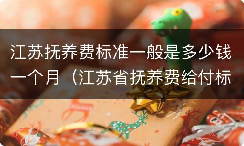 江苏抚养费标准一般是多少钱一个月（江苏省抚养费给付标准）