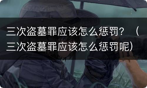 三次盗墓罪应该怎么惩罚？（三次盗墓罪应该怎么惩罚呢）