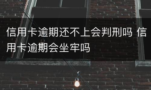信用卡逾期还不上会判刑吗 信用卡逾期会坐牢吗