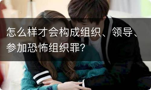 怎么样才会构成组织、领导、参加恐怖组织罪？