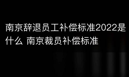 南京辞退员工补偿标准2022是什么 南京裁员补偿标准