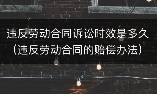 违反劳动合同诉讼时效是多久（违反劳动合同的赔偿办法）