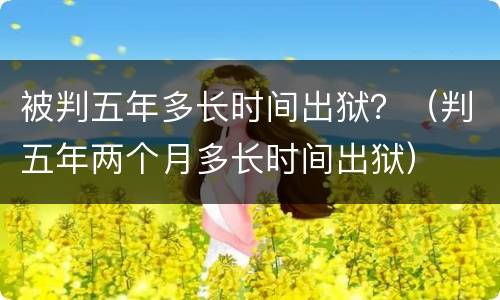 被判五年多长时间出狱？（判五年两个月多长时间出狱）