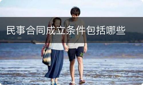 民事合同成立条件包括哪些