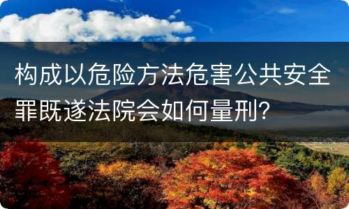 构成以危险方法危害公共安全罪既遂法院会如何量刑？