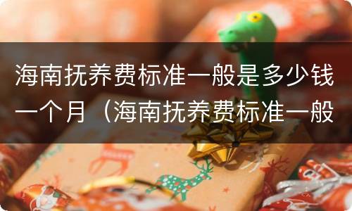 海南抚养费标准一般是多少钱一个月（海南抚养费标准一般是多少钱一个月呢）