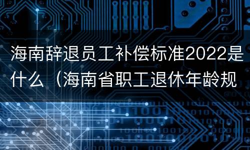 海南辞退员工补偿标准2022是什么（海南省职工退休年龄规定）