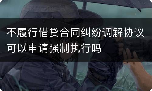 不履行借贷合同纠纷调解协议可以申请强制执行吗