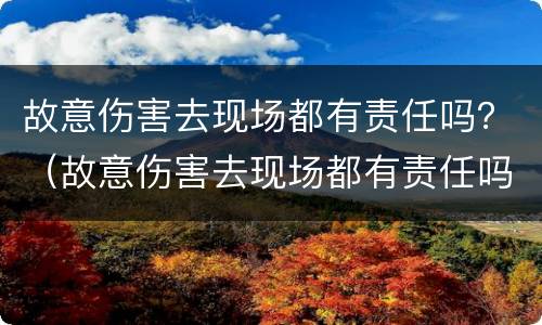 故意伤害去现场都有责任吗？（故意伤害去现场都有责任吗判几年）