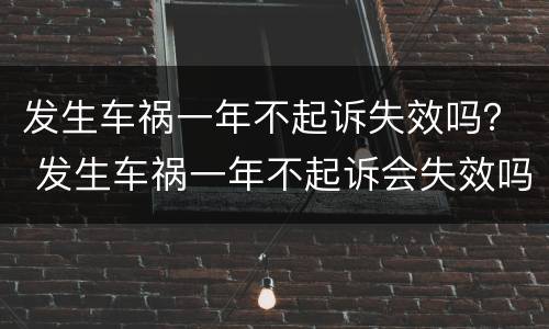 发生车祸一年不起诉失效吗？ 发生车祸一年不起诉会失效吗?