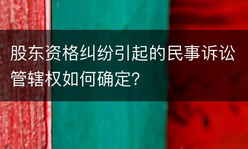股东资格纠纷引起的民事诉讼管辖权如何确定？