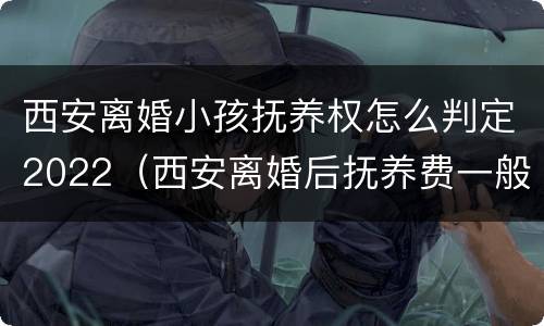 西安离婚小孩抚养权怎么判定2022（西安离婚后抚养费一般给多少）