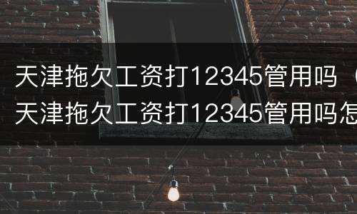 天津拖欠工资打12345管用吗（天津拖欠工资打12345管用吗怎么投诉）