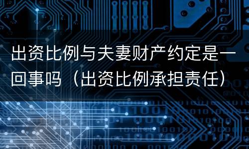 出资比例与夫妻财产约定是一回事吗（出资比例承担责任）