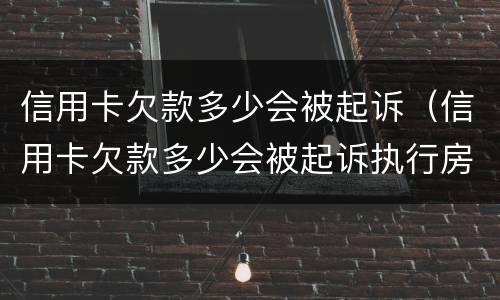 信用卡欠款多少会被起诉（信用卡欠款多少会被起诉执行房子）