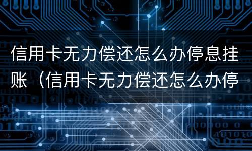 信用卡无力偿还怎么办停息挂账（信用卡无力偿还怎么办停息挂账）