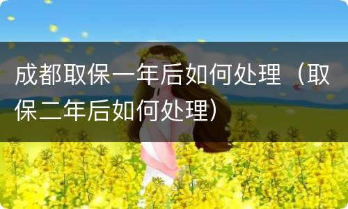 成都取保一年后如何处理（取保二年后如何处理）