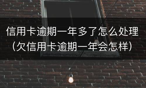 信用卡逾期一年多了怎么处理（欠信用卡逾期一年会怎样）