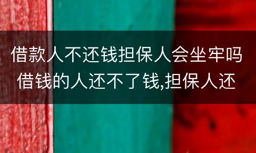 借款人不还钱担保人会坐牢吗 借钱的人还不了钱,担保人还么
