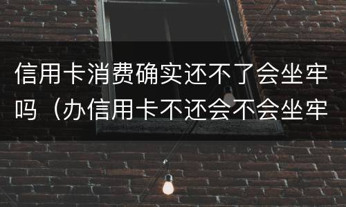 信用卡消费确实还不了会坐牢吗（办信用卡不还会不会坐牢）