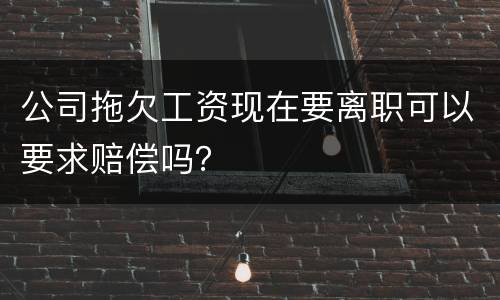 公司拖欠工资现在要离职可以要求赔偿吗？