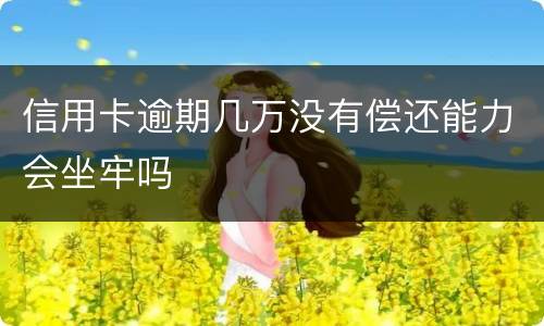 信用卡逾期几万没有偿还能力会坐牢吗