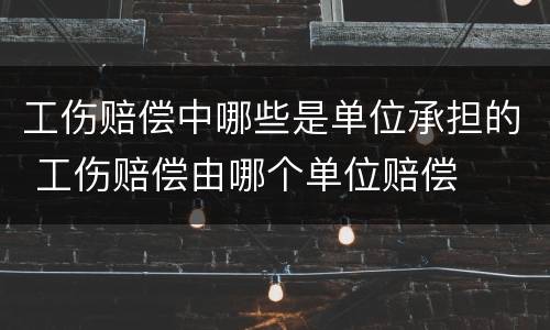 工伤赔偿中哪些是单位承担的 工伤赔偿由哪个单位赔偿