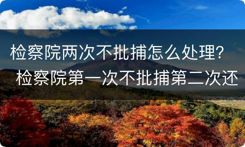 检察院两次不批捕怎么处理？ 检察院第一次不批捕第二次还会批捕吗