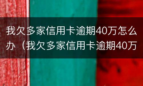 我欠多家信用卡逾期40万怎么办（我欠多家信用卡逾期40万怎么办理）